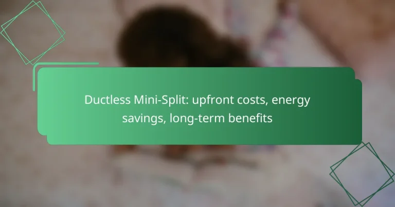 Ductless Mini-Split: upfront costs, energy savings, long-term benefits
