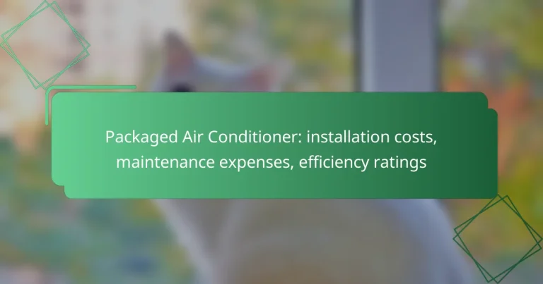 Packaged Air Conditioner: installation costs, maintenance expenses, efficiency ratings