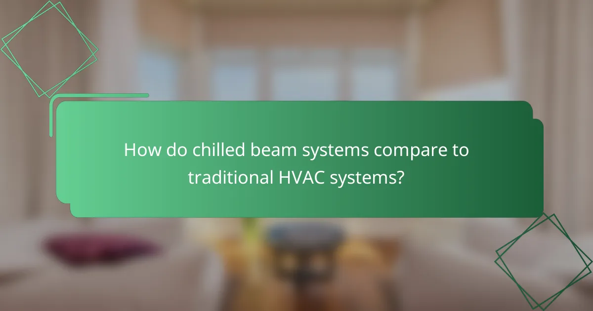 How do chilled beam systems compare to traditional HVAC systems?