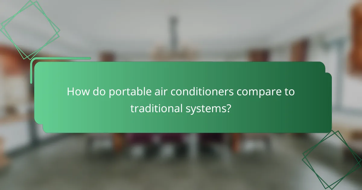How do portable air conditioners compare to traditional systems?
